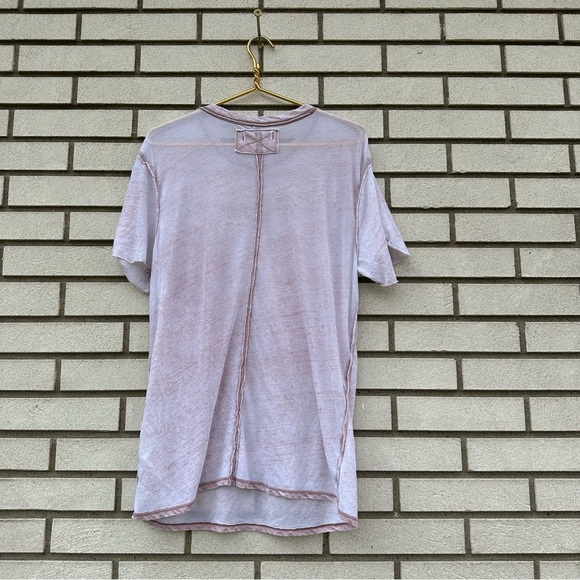 We The Free People Vella Tee Shirt Silver Lining Light Pink Sheer - Picture 9 of 9